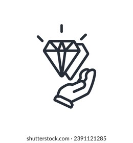 brand values icon. vector.Editable stroke.linear style sign for use web design,logo.Symbol illustration.