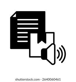 Brand Voice glyph, mini illustration icon. use for modern concept, print, UI, UX kit, web and app development. Vector related to product offering, marketing, business.
