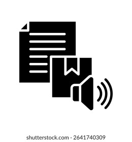 Brand Voice glyph, mini illustration icon. use for modern concept, print, UI, UX kit, web and app development. Vector related to product offering, marketing, business.
