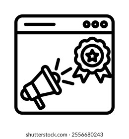 brand voice icon line vector illustration on white background.