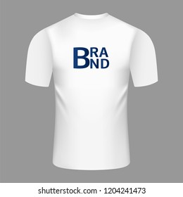 Brand white tshirt icon. Realistic illustration of brand white tshirt vector icon for web design