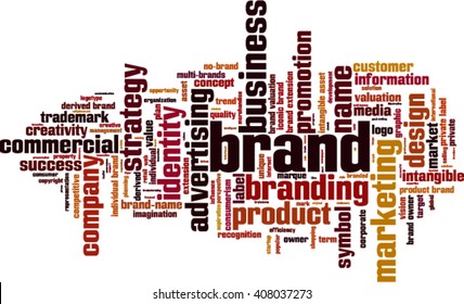 Brand word cloud concept. Vector illustration