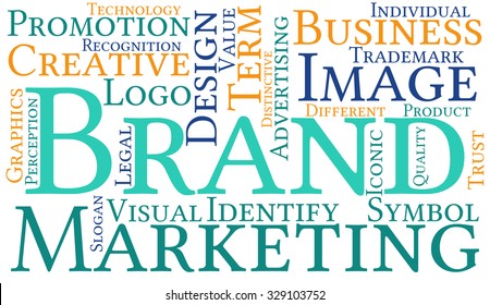 Brand Word Cloud On White Background Stock Vector (Royalty Free ...