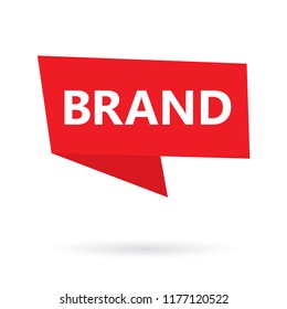 brand word on a speach bubble- vector illustration