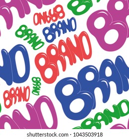 brand word pattern vector illustration 
