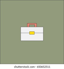 Brand-aid box icon flat design illustration.