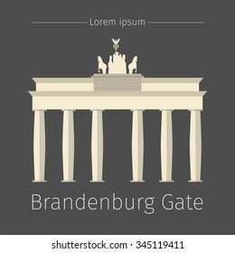 Brandeburg gate. Berlin symbol.