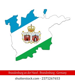 Brandenburg an der Havel Flag - Brandenburg, Germany (EPS)