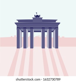 Brandenburg Gate Berlin Germany Illustration