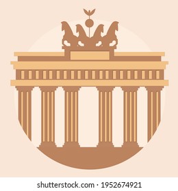 brandenburg gate berlin vector concept