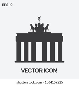 Brandenburg gate (Berlin) vector icon illustration. Ui/Ux. Premium quality.