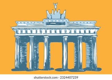 Brandenburger Tor auf berlin Vektorgrafik