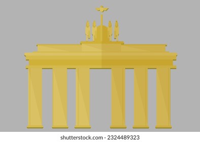 brandenburg gate in berlin vector illustration