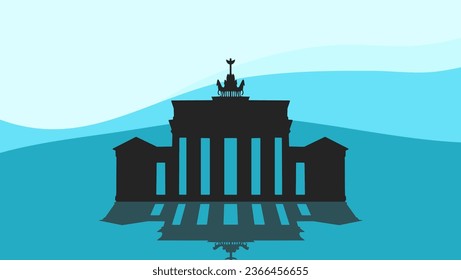 Brandenburger Tor-Flachgrafik, hochwertige Vektorgrafik