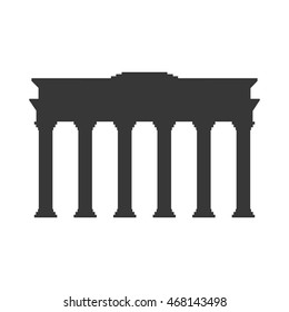 brandenburg gate germany europe icon. Isolated and flat illustration