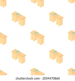 Brandenburg gate in Germany pattern seamless background texture repeat wallpaper geometric vector