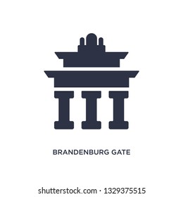 brandenburg gate icon. Simple element illustration from buildings concept. brandenburg gate editable symbol design on white background. Can be use for web and mobile.