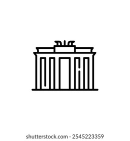 Brandenburg Gate icon. Simple Brandenburg Gate icon for social media, app, and web design. Vector illustration