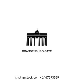 brandenburg gate icon vector black design