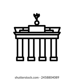 Brandenburg Gate  icon in vector. Logotype
