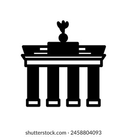 Brandenburg Gate  icon in vector. Logotype
