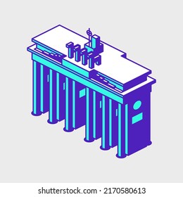 Brandenburg-Gate - isometrisches Vektorsymbol