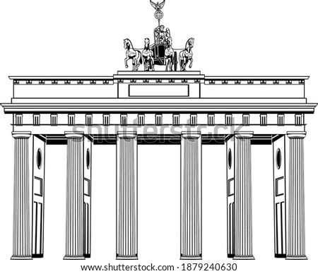 The Brandenburg Gate located in Pariser Platz in the city of Berlin, Germany