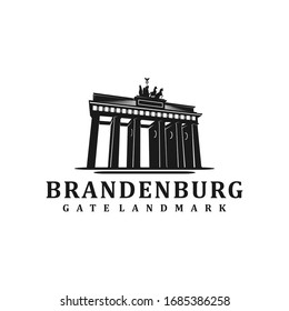 Brandenburger Tor Logo Silhouette einfache minimalistisch, Baudenkmal.