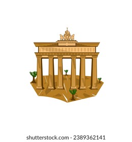 The Brandenburg Gate monumental neoclassical illustration in Berlin