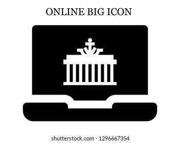 Brandenburg gate search icon. Editable Brandenburg gate search icon for web or mobile.