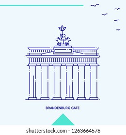 BRANDENBURG GATE skyline vector illustration
