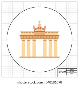 Brandenburg gate vector icon