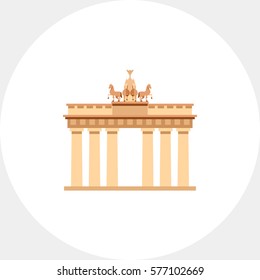 Brandenburg gate vector icon