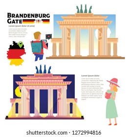 Brandenburg Gate - vector illustration