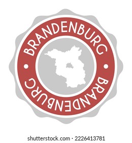 Brandenburg, Germany Badge Map Vector Seal Vector Sign. National Symbol Country Stamp Design Icon Label. 