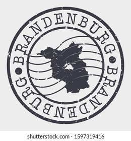 Brandenburg Germany Stamp Postal. Map Silhouette Seal. Passport Round Design. Vector Icon. Design Retro Travel.
