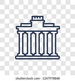 Brandenburg icon. Trendy linear Brandenburg logo concept on transparent background from Architecture and Travel collection