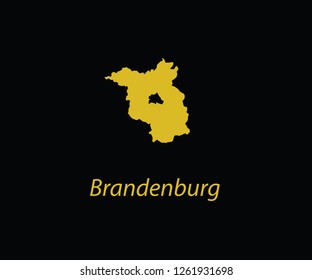 Brandenburg map Germany state outline 