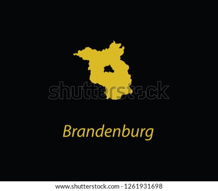 Brandenburg map Germany state outline 