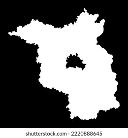 Brandenburg region map. Vector illustration.
