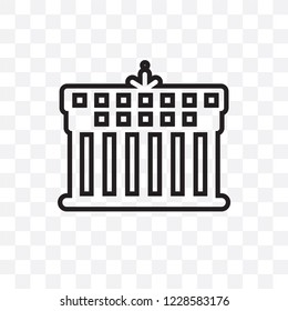 Brandenburg vector linear icon isolated on transparent background, Brandenburg transparency concept can be used for web and mobile