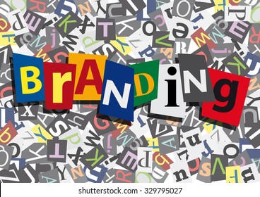 branding, anonymous message in flat design