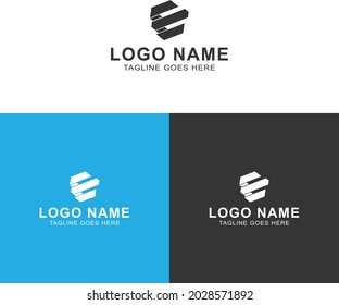 Branding ape minimal E lettering logo design