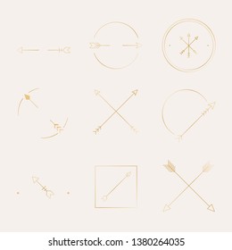 Branding arrow badge design collection vector