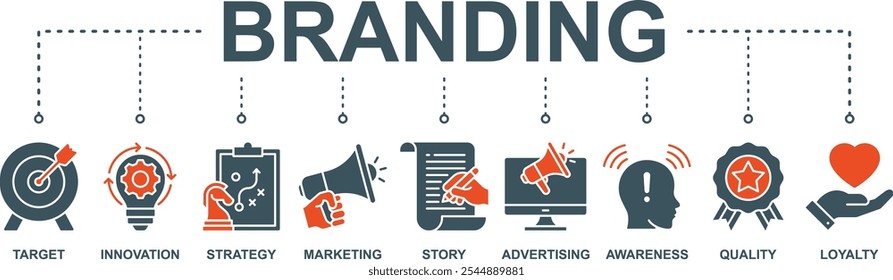 Branding banner web icon vector illustration concept with icon