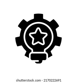 Branding Black Glyph Icon. Improve Brand Recognition. Company Identity. Creating Positive Perception. Marketing Efforts. Silhouette Symbol On White Space. Solid Pictogram. Vector Isolated Illustration