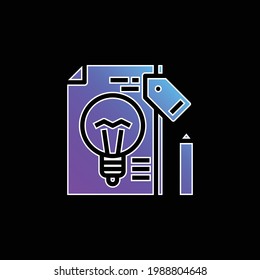 Branding blue gradient vector icon