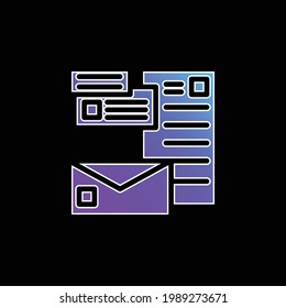 Icono de vector de degradado azul