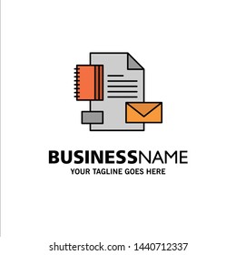 Branding, Brand, Business, Company, Identity Business Logo Template. Flat Color