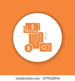 Branding budget color glyph icon. Report and financial statements. Bookkeeping and accounting. Pictogram for web page, mobile app, promo. UI UX GUI design element. Editable stroke.